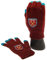 West Ham United FC - Herren/Damen Unisex Winterhandschuhe Touchscreen (Einheitsgröße) (Scharlachrot/Himmelblau)