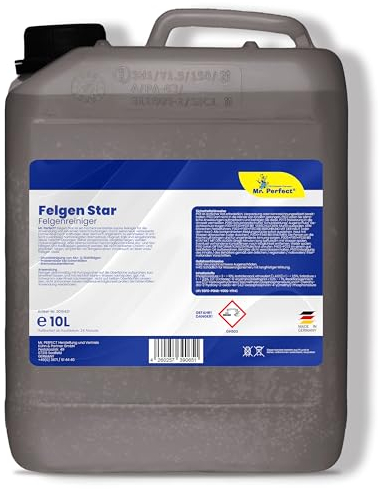 Mr. Perfect Felgenreiniger 10l - Hocheffektiver Reiniger für lackierte Stahl-, Chrom- & Alufelgen - Entfernt schnell & zuverlässig hartnäckigen Schmutz & Rost - Ideale Felgenpflege in Profiqualität