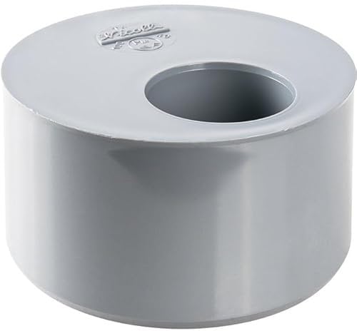 Raccord PVC gris excentré réduit - Mâle/femelle diamètre 100-40 mm - Nicoll
