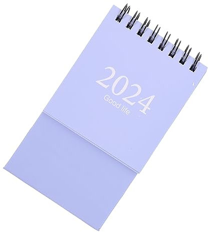 LALAFINA Mini Tischkalender Englisch Kleiner Monatskalender Mit Spiralbindung Tischkalender Für Büro Zuhause Klassisch Modernes Design Tischaufsteller