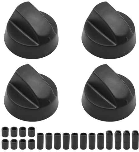 POFET Universal Cooker Knobs Pack of 4 Rotary Switch for Oven Hob Gas Cooker