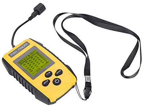 Drfeify Portable LCD Fish Finder,100M Sonar Sensor Fish Finder Fishing Accessory Designed for Likers in Fishing