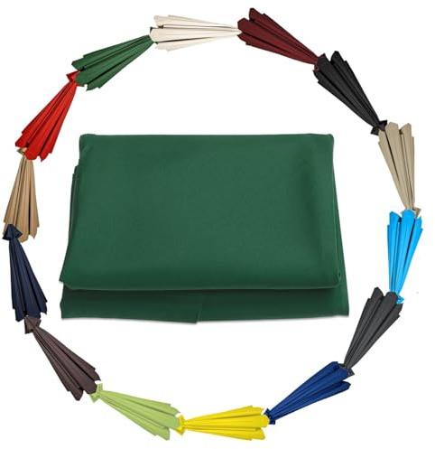 GZDXBF Sonnenschirm Bespannung Für Ampelschirm - 200cm 270cm 300cm 6/8 Streben - Sonnenschirmbezug Ersatzbezug - Uv-Schutz Ersatzstoff(Color:Green,Size:8 ribs-3m(9.8ft))