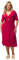 Ulla Popken Vestido Midi de Jersey, Forma en A, Escote en V, Media Manga Fucsia Rosa 50+ 826624810-50+