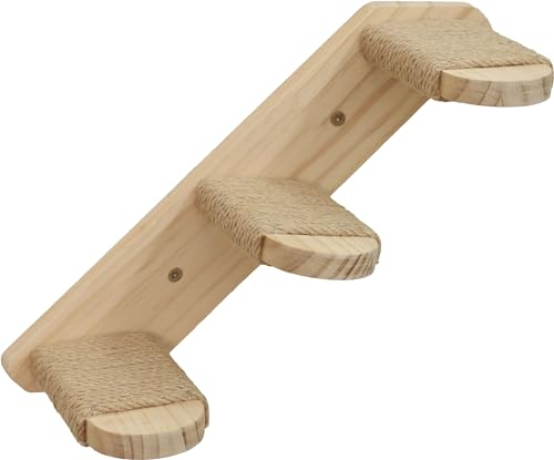 Kerbl Pet Escalera para Gatos Timber, Longitud 38 cm, con Yute
