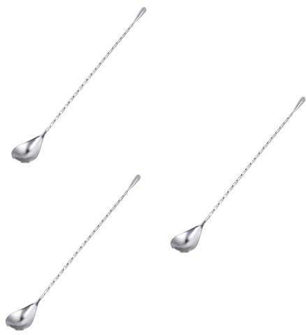 COLLBATH 3stücke Cocktail Rührlöffel Mit Spiral-design Langer Stiel Von Drinks Cocktails Und Großen Gläsern Barzubehör Für Und Mixologen