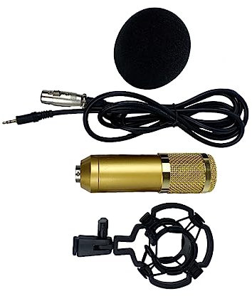 TOYANDONA Bm Gold Plated Kondensatormikrofon Mit Doppellagigem Elastischen Netz Für Konferenzen Gesangsaufnahmen Und Karaoke Hochsensibel Niedrige Geräuschentwicklung Für Professionelle