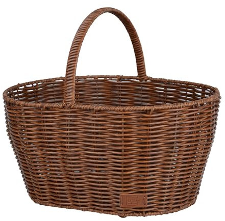 UNUS Kinder-Einkaufskorb Weidenkorb Groß für den Kaufladen Picknickkorb Osterkorb braun mit Griff