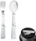 Kit 2 Couvert Camping Pliable,Set de Couverts de Camping Pliants, Vaisselle Pliante en Acier Inoxydable, Set De Couverts D'Extérieur，Camping Et Pique-Niques De Randonnée