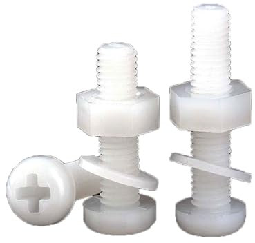Ensemble de rondelles d'écrou à vis en nylon blanc Vis isolée en plastique à tête ronde Boulon croisé M2 - M8, M8 (10pcs)