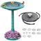 AISITIN Vogeltränke mit 3,5W Solar Springbrunnen, Futterplatz, Garten, Balkon Dekoration, Vogelbecken Vogel Futterstelle Tränke Bad für Balkon Terrasse Gartendeko Vogelbecken Bronzen Kunststoff Grün