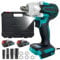 Cordless Impact Wrench with 2 x 3000mAH Battery, 1/2 inch Brushless Impact Gun for Makita, Max Torque 520 N.m, 4 Sockets High Torque Impact Wrench for Car Truck