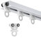 APMOE Versteckte Deckenvorhangschiene Einzelne, Versenkte Hochleistungs Vorhangschiene Deckenmontage, Aluminium Schiebegardinenschiene mit Glatten Rollen(Weiß,1.1m/3.6ft)