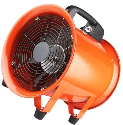 HUIZHITENGDA 8In Multifunctional Blower, 220V 180W High Velocity Portable Ventilation Fan for Home Job Site Exhaust Fan(Orange)