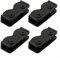 Lot de 4 supports de fixation de tente en plastique noir - Pièces de rechange pour tonnelle de jardin, structure extérieure