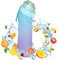Generisch 650-ml-Luft-Wasserflasche mit 7 Geschmackskapseln, BPA-frei, auslaufsicher und umweltfreundlich, perfekte Hydratation für Fitnessstudio, Büro, Reisen und Outdoor-Abenteuer (Matt lila blau)