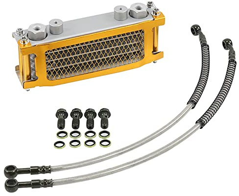 UNTERING Motorcycle Oil Cooler Radiator Aluminium Oil Cooling Kit For Monkey Bike Motocross Accessories Cooling Red/yellow/blue