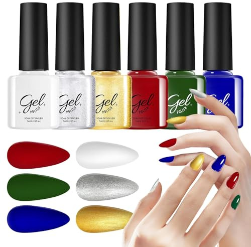 Vernis À Ongles Gel De Noël 6 Couleurs Séchage