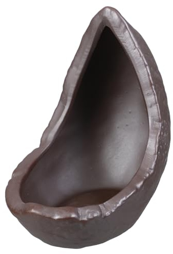 MOTHNUR Maceta de de Barro Púrpura con Forma de Luna Maceta Baja para Suculentas Drenaje para Plantas Saludables para Decoración de Interiores y Escritorio