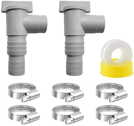 Gurtt Pool-Absperrhahn, Absperrventil 32 mm bis 38 mm, Pool-Anschlussset, Wartungszubehör