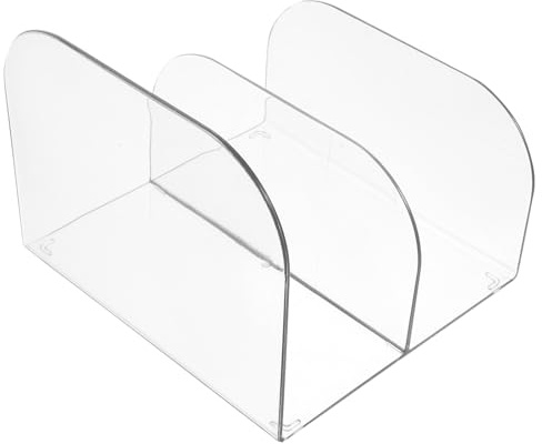 SUPVOX Serrage Livres de Bureau Transparent Organiseurs de Livres de Table Support de Rangement Stable en Plastique Résistant Butée pour Lourds pour Bureau Salon et Étude 1 Pièce
