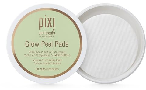 Pixi Glow Peel Pads, acido glicolico al 20%, 60 pad