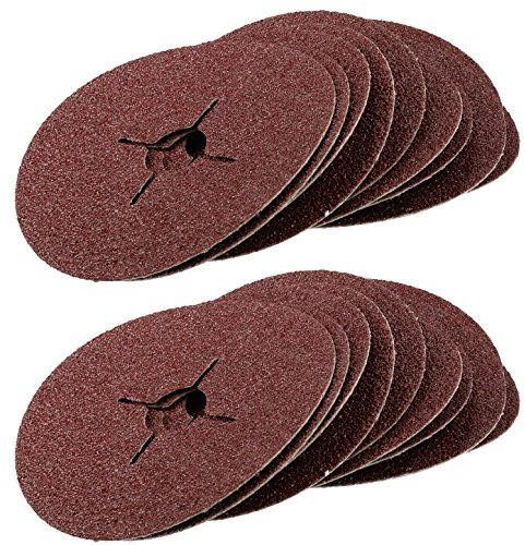 20pc 115mm (4.5) Fibre Discs 36 Grit Abrasive Sanding Disc Wood Metal Masonry