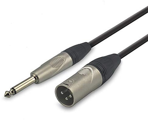 Audibax Pro Cable XLR Macho a Jack Mono 90 cm Negro