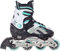 Raven Pulse Inline Skates Inliner für Kinder und Erwachsene OPTIONAL 2in1 mit Schlittschuhen verstellbar (Black/Mint ohne Kufen, 40-43 (25,5-28cm))