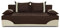 Bettsofa Schlafsofa Sofa Dario - Klappsofa mit Schlaffunktion und Bettkasten, Schlafcouch, Couch, Couchgarnitur, Sofagarnitur (Braun + Beige (Neo 06 + Dolaro 100))