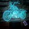 Optische Täuschung 3D Motorrad Lampe Nachtlicht 16 Farben Andern Sich Fernbedienung USB-Strom Touch Schalter Dekor Lampe LED Lampe Tisch Kinder Geburtstag Weihnachten Geschenk