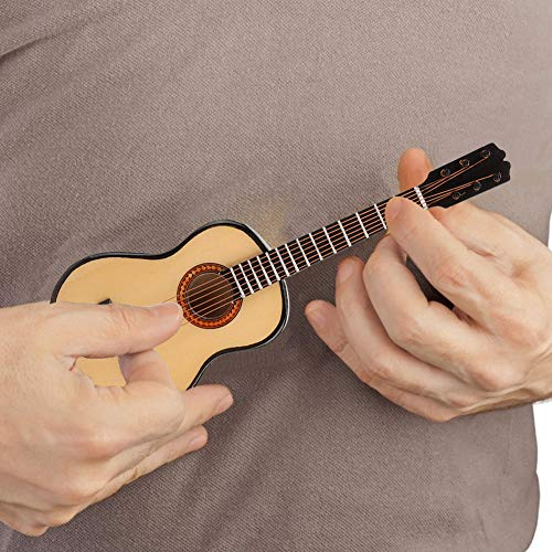 Puppenhaus Miniatur 1/6 Actionfiguren 12 Zoll Puppen Musikzubehör Holz Gitarre Modell Weihnachtsdekor für Home Office(17cm Guitar)