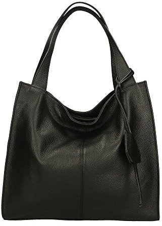 Chicca Borse Borsa a Spalla Donna in Pelle Made in italy 40x36x10 Cm