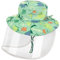 Baby Sonnenhut Mädchen Schirmmütze Kinder Hüte Flapper UV Schutz Caps Faltbarer Eimer Hut Weiche Baumwolle Strand Hüte Hut des Breiten Krempe Fischers Dino,54 cm