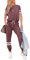Litthing Damen Trainingsanzug Jogginganzug 2 Stücke Set Kurzarm Top/Hose Freizeitkleidung Sportswear für Running Yoga Gym (Rotwein, L)