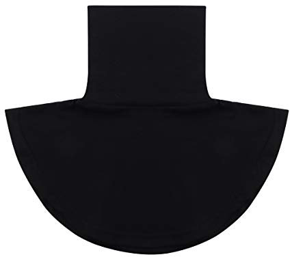 Freebily Abnehmbare Rollkragen Einsatz Baumwolle Strick Blusenkragen Einsatz Fake Kragen Krageneinsatz Hälfte Shirt Bluse Kragen Nackenwärmer C Schwarz One Size