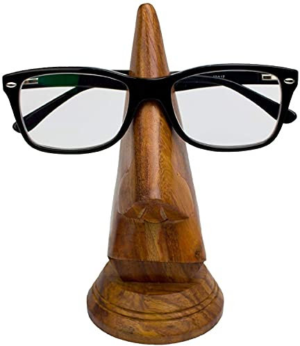 Garden Of Arts Brillenhalter aus Holz mit runder Basis für Brillen und Sonnenbrillen, für Zuhause, Büro, Schreibtisch, dekorativ