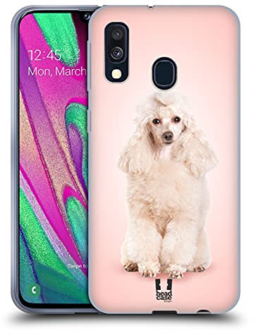 Head Case Designs Ritratto di Un Barboncino Razze Famose di Cani Custodia Cover in Morbido Gel Compatibile con Samsung Galaxy A40 (2019)