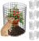 Pflanzenschutz vor Tieren, 35.6 cm Durchmesserx35.6 cm Höhe, Metall-Pflanzenkäfige, um Tiere draußen zu halten, Gartenschutz vor Kaninchen, Hühnern, Enten, Gemüse, 5 Stück
