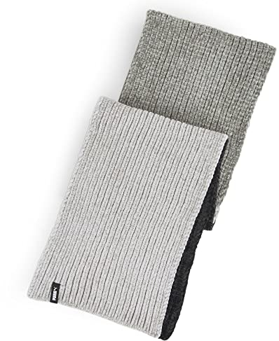 PUMA Unisex Chenille Scarf Scarves, Black-Medium Gray Heather-Light Gray Heather, Einheitsgre