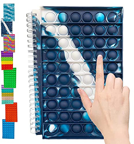 Pop it notebook, Anti-Stress Spielzeug, Pop its Sensory Toys, 50 page lined school writing book, Fidget toy writing pad, Sensory notebook, Kids Notebook