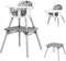COSTWAY Convertible Baby High Chair, Adjustable Infant Dining Chair with Removable 2-Position Tray, 5-Point Harness, Toddler Feeding Highchair for 6-36 Months (Grey)