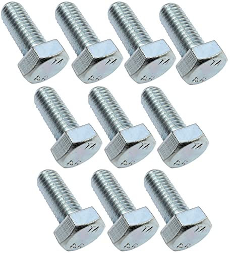 AERZETIX - C47322 - Satz von 10 stück - bolzen schrauben sechskantschrauben M8x20 - mit sechskantkopf - Ø8x20mm - DIN 933 - klasse 8.8 - aus verzinktem stahl - heimwerken - montagewerkzeug eisenwaren