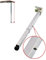X1NGFU Pied de Meubles en Acier Inoxydable Réglable,Pliable Pied de Table en Métal,Télescopique Pied de Bureau de Bar,Pied de Table Élévatrice,Pied de Support Réglables,avec Vis (70cm/27.5in)