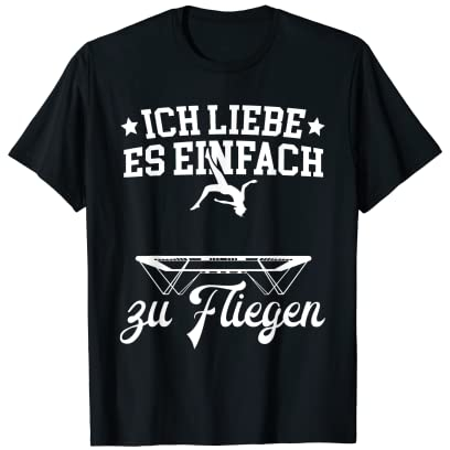 Turner Akrobatisch Trampolinturnen Trampolin springer T-Shirt