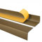 Quest Perfil de borde para escaleras autoadhesivo de PVC, protección de borde de escalera, 50x42mm RGP, latón, 100cm