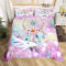 Loussiesd Mädchen Traumfänger Bettwäsche Wal Meereslebewesen Bettwäsche-Set 135x200 Kinder Teenager Verträumt Löwenzahn Blume Bettbezug Bunt Tie Dye Feder Bettwäsche Aquarell Traumfänger Dekor