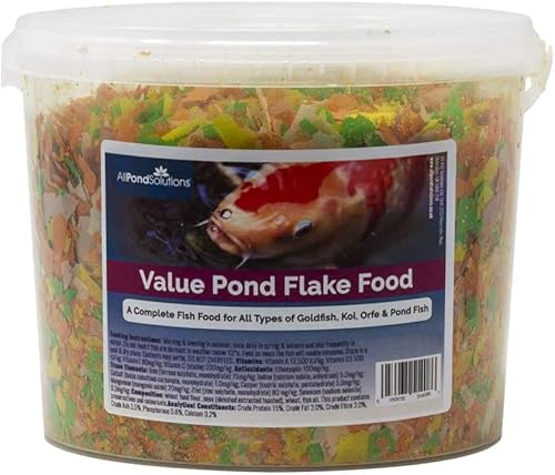 AllPondSolutions Pond Fish Food Flakes for Coldwater Goldfish Koi & Orfe 10.8L - AllPondSolutions