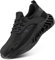 Hitmars Zapatos de Seguridad Hombre Mujer con Punta de Acero Ligero Zapatillas Trabajo Prevención Calzado de Construcción U4B Negro-Negro EU46