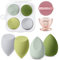AUAUY Maquillage Éponge, Maquillage Éponge à Fond de Teint Blender pour Beauty, Éponge de Mélange de Fond de Teint sans Faille pour Crème et Poudre Liquides (4 Pièces)